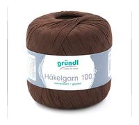 Gründl Filato per Uncinetto Häkelgarn 100 Filo, Marrone Cioccolato, 566 m, unità