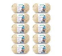Gründl Funny uni filato per maglieria e uncinetto 10 x 100 g, Beige