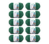 Gründl Funny uni filato per maglieria e uncinetto (filato di ciniglia vellutato 100% poliestere 10 x 100 g / 120 m ago: 5-6), Verde scuro
