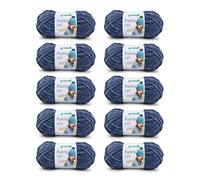 Gründl Funny uni filato per maglieria e uncinetto (filato di ciniglia vellutato 100% poliestere 10 x 100 g / 120 m ago: 5-6), Jeans
