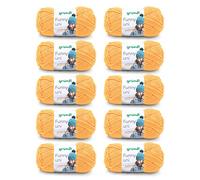 Gründl Funny uni filato per maglieria e uncinetto (filato di ciniglia vellutato 100% poliestere 10 x 100 g / 120 m ago: 5-6), Giallo