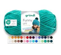 Gründl Funny Uni Lana ciniglia 1 gomitolo da 100 g, Smeraldo