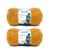 Gründl Funny Uni Lana ciniglia 2 gomitoli da 100 g, Senape