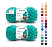 Gründl Funny Uni Lana ciniglia 2 gomitoli da 100 g, Smeraldo