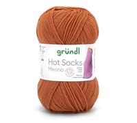 Gründl Hots Socks - Lana merino a 4 fili, 50 g/200 m, 75% lana vergine (merino, superwash), 25% poliammide, senza mulesing, standard Öko-Tex (27 rame)