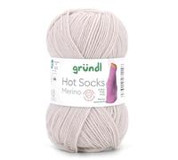 Gründl Hots Socks - Lana merino a 4 fili, 50 g/200 m, 75% lana vergine (merino, superwash), 25% poliammide, senza mulesing, standard Öko-Tex (22 sabbia)