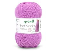 Gründl Hots Socks Lana merino a 4 fili, 50 g/200 m, 75% lana vergine (merino, superwash), 25% poliammide, senza mulesing, standard Öko-Tex (17 orchidee)