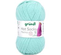 Gründl Hots Socks lana merino a 4 fili, 50 g/200 m, 75% lana vergine (merino, superwash), 25% poliammide, senza mulesing, standard Öko-Tex, menta, m