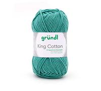 Gründl King Cotton (filato morbido e voluminoso in 55% poliacrilico e 45% cotone, 50 g/78 m, spessore ferri: 6 - 7, 1 x 50 g), giada