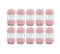 Gründl Lana Baby Cotton - Lana per Bambini per Maglia e Uncinetto - Resistente e Facile da Lavare - 50% Cotone, 50% Poliacrilico - 10 Gomitoli da 50g/140m - Ferri 3,5-4,5 - Pesca