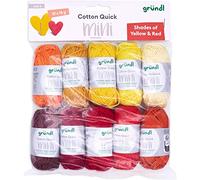 Gründl Lana Cotton Quick 10 x 15 g, Giallo e rosso