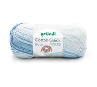 Gründl Lana Cotton Quick Batik 1 x 100g - Blu Chiaro-Blu Medio-Blu Scuro