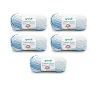 Gründl lana Cotton Quick Batik filato per uncinetto (100% cotone, certificato OEKO-TEX, 100 g / 260 m, dimensione dell'ago: 3-4, 5 x 100 g), blu-chiaro-blu-medio-scuro Blu chiaro-blu medio-blu scuro