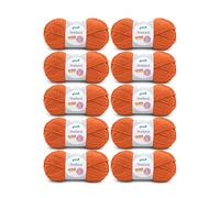 Gründl Lana Shetland Filato uncinetto 10 gomitoli da 100 g, Arancione
