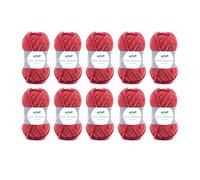 Gründl Lisa Premium Jeans Filato uncinetto 10x50g, Rosso Orientale