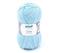 Gründl Lisa Premium Uni Filato, Acrylic, Azzurro, 50 g