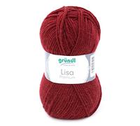 Gründl Lisa Premium Uni Filato, Acrylic, Bordeaux, 50 g