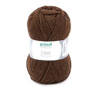 Gründl Lisa Premium Uni Filato, Acrylic, Cioccolato, 50 g