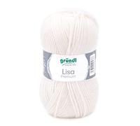 Gründl Lisa Premium Uni Filato, Acrylic, Crèma, 50 g