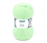 Gründl Lisa Premium Uni Filato, Acrylic, Néon Verde, 50 g, 133 unità