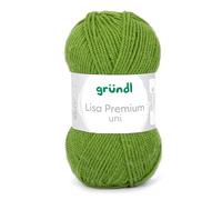 Gründl Lisa Premium Uni Filato, Acrylic, può Verde, 50 g