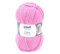 Gründl Lisa Premium Uni Filato, Acrylic, Rosa, 50 g
