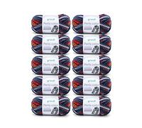 Gründl Perla Color 10 x 100 g, Bianco-Basalto-Blu-Rosso-Curry