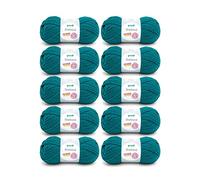 Gründl Shetland - Dicke Lana per Uncinetto e Maglia - Winterwolle - morbida e calda - 80% Poliacrilico, 20% Lana - 10 Gomitoli da 100g/170m - Ferri 7-8 - Petrolio