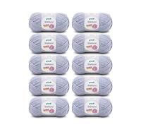 Gründl Shetland Wool (Filato per Maglieria alla Moda e Morbido Composto da 80% poliacrilico e 20% Lana, 100 g / 170 m, Dimensioni dell'ago: 7-8, 10 x 100 g), Jeans Melange