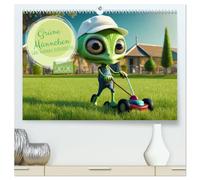 Grüne Männchen - Ganz normale Außerirdische (hochwertiger Premium Wandkalender 2026 DIN A2 quer), Kunstdruck in Hochglanz: Entdecke eine humorvolle ... charmant und unerwartet menschlich agieren.