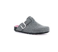 GRÜNLAND CI2972 PILA Ciabatta Donna col Grigio-Rosa Pantofola Giovanile Invernale Lana Cotta FIBBIETTA Grigio-Rosa 38