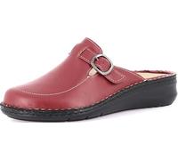 Grunland Dami Ce0261, Calzino Comfort Chiuso in Vera, Soletta Rimovibile in Sughero e Pelle, Suola Conforma e Cuciture Fatte a Mano Donna, Rubino, 38 EU