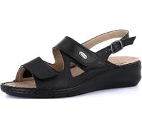 GRÜNLAND Dami, Sandalo Comfort a Doppia Flangia, Soletta Interna Rimovibile in Sughero e Pelle, Suola Conforma e Cuciture Fatte a Mano Donna, Nero, 42 EU