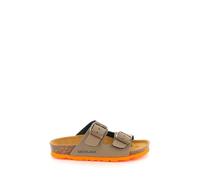 GRÜNLAND JUNIOR Pianella doppia fibbia da bimbo | LUCE CB1537 TORTORA-ARANCIO 34