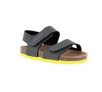 GRÜNLAND Junior Sandalo da Bambino con Doppia Chiusura Strappo | Aria SB0094 Oliva-Giallo 24