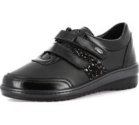 GRÜNLAND Nile, Scarpa Comfort con Doppia Cinghia per l'uso Quotidiano, Suola adattata, Soletta Interna ReSoft Rimovibile in Sughero e Pelle e Zeppa Alta 3,5 cm Donna, Nero, 38 EU