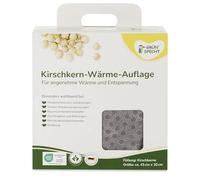 Grünspecht 1100-V1 - Cuscino con noccioli di ciliegia, 43 x 20 cm, colore: Grigio