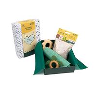 GRÜNSPECHT Confezione regalo per neonati con cuscino termico, bio, manico in legno e pannolino di garza, regalo di nascita, baby shower (GB-003)