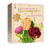 Grüße aus dem Blumengarten. Zum Selber-Häkeln: Anleitung, Acrylgarn, Häkelnadel, Blumendraht, Stieldraht, Etiketten