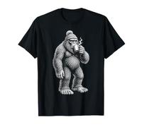 Grumpy Bigfoot Bere caffè Divertente Sasquatch Amante del caffè Maglietta