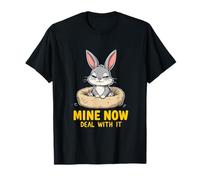 Grumpy Bunny I MIEI ORA LO AFFRONTERANNO Pet Humor Funny Rabbit Maglietta