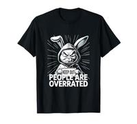 Grumpy Bunny introversi ribelli lupi solitari umorismo coniglio divertente Maglietta
