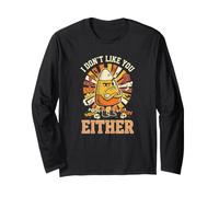 Grumpy Candy Corn Non Mi piaci neanche Halloween Maglia a Manica