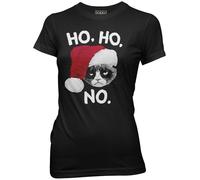 Grumpy Cat "Ho Ho No" Maglietta Di Natale Per Ragazze