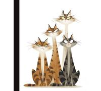 Grumpy Cats Composition Notebook | Funny Cat Illustration Cover | 7.5x9.25 in | 110 Pages | College Ruled Lines