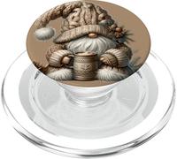 Grumpy Christmas Gnome Graphic With Knit Hat And Hot Cocoa PopSockets PopGrip per MagSafe