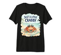 Grumpy Crab Beach Fun Day Sunglasses Design Maglietta Premium