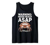 Grumpy Crab Needs Beach ASAP Funny Summer Design Canotta