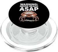 Grumpy Crab Needs Beach ASAP Funny Summer Design PopSockets PopGrip per MagSafe