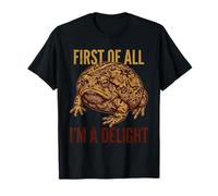 Grumpy Desert Rain Frog Illustration Vintage Toad Quote Art Maglietta